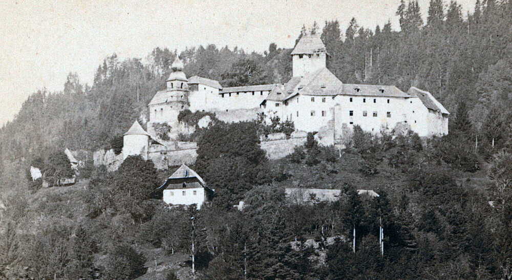 Historisches Foto der Burganlage