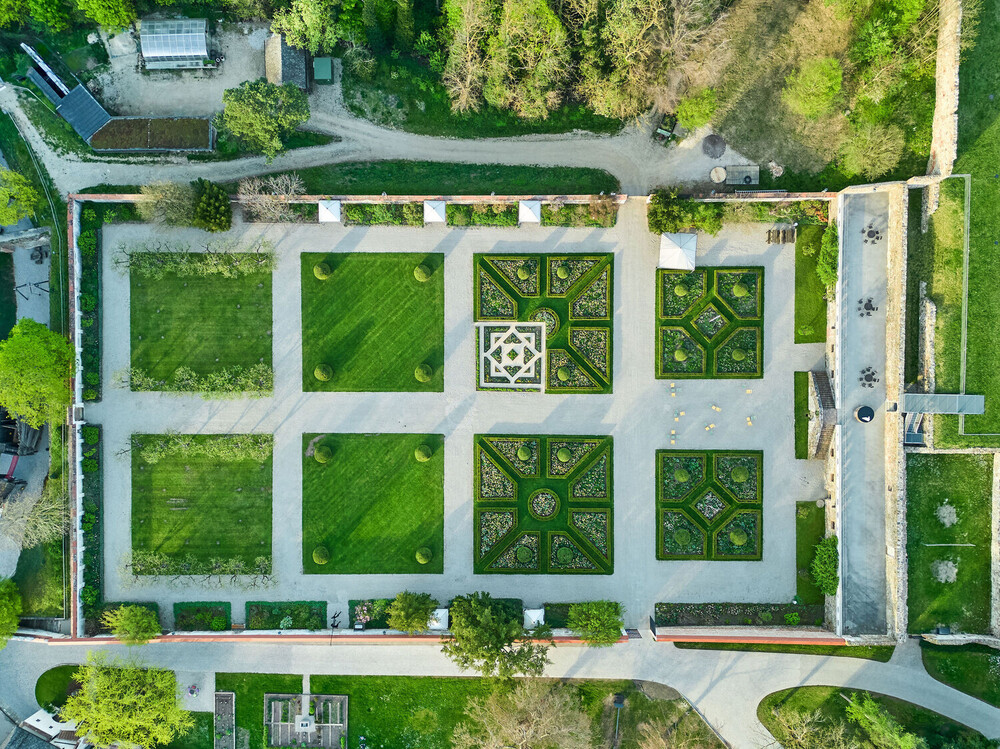 Schlossgarten aus der Vogelperspektive